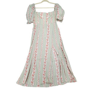 WeWoreWhat Puff Sleeve Floral Midi Dress 🌿 Size 12 NWT‎ Cottagecore Vibes